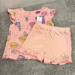 Disney Princess Size 5- 2 piece summer shorts set for Kids